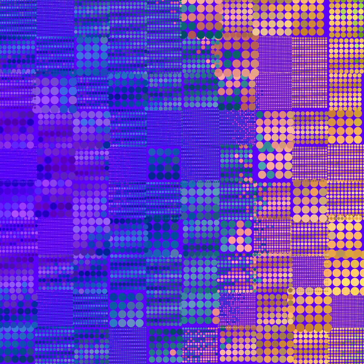 Dot Matrix Gradient Study 64 Archipelago
